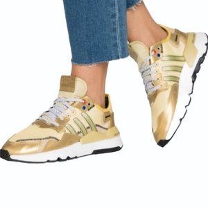 Adidas nite jogger gold sneakers
